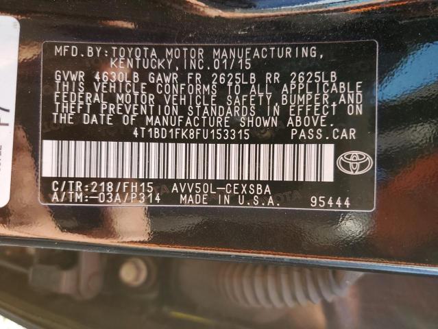 Photo 11 VIN: 4T1BD1FK8FU153315 - TOYOTA CAMRY HYBR 