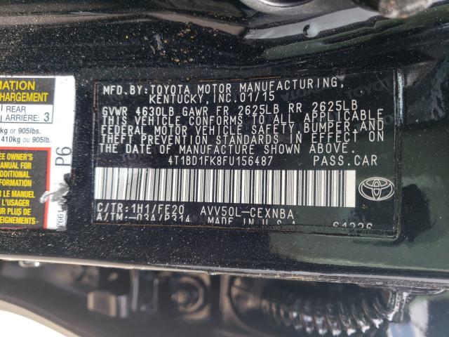 Photo 9 VIN: 4T1BD1FK8FU156487 - TOYOTA CAMRY HYBR 