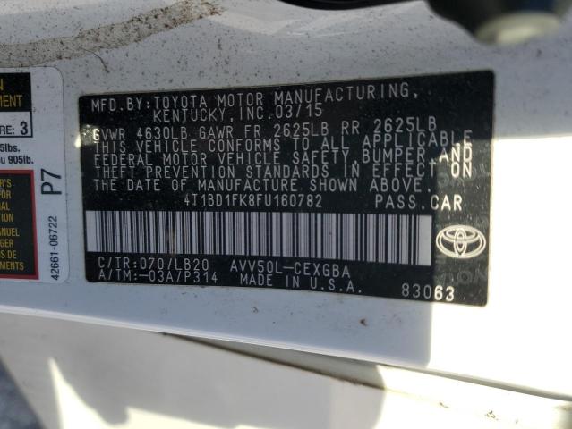 Photo 12 VIN: 4T1BD1FK8FU160782 - TOYOTA CAMRY HYBR 