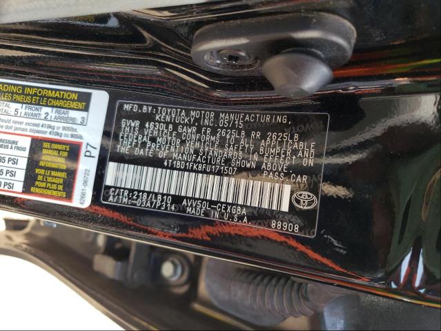 Photo 9 VIN: 4T1BD1FK8FU171507 - TOYOTA CAMRY HYBR 