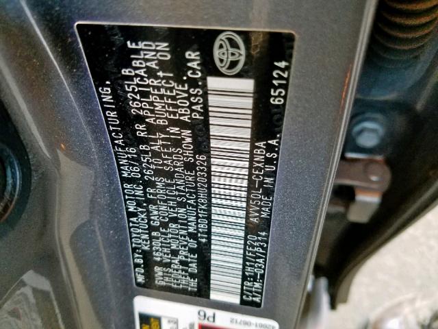 Photo 9 VIN: 4T1BD1FK8HU203326 - TOYOTA CAMRY HYBR 