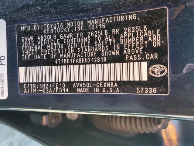 Photo 11 VIN: 4T1BD1FK8HU212818 - TOYOTA CAMRY HYBR 