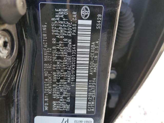 Photo 9 VIN: 4T1BD1FK9CU013544 - TOYOTA CAMRY HYBR 