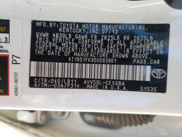 Photo 9 VIN: 4T1BD1FK9DU093901 - TOYOTA CAMRY HYBR 