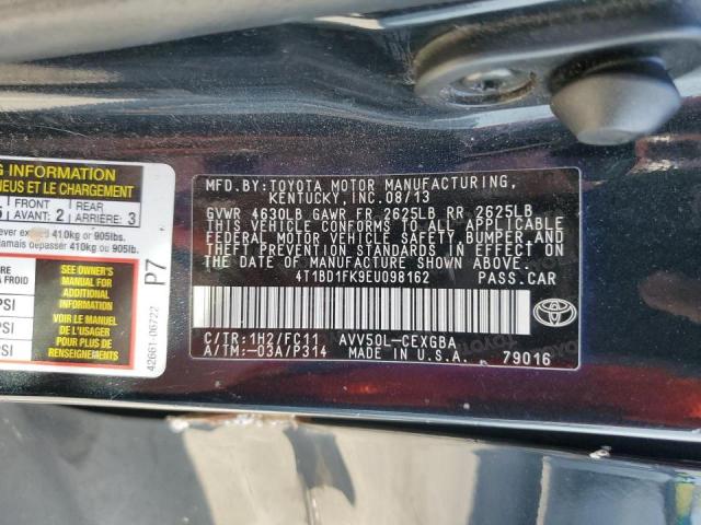 Photo 11 VIN: 4T1BD1FK9EU098162 - TOYOTA CAMRY HYBR 