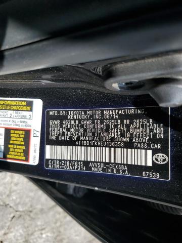 Photo 11 VIN: 4T1BD1FK9EU136358 - TOYOTA CAMRY HYBR 