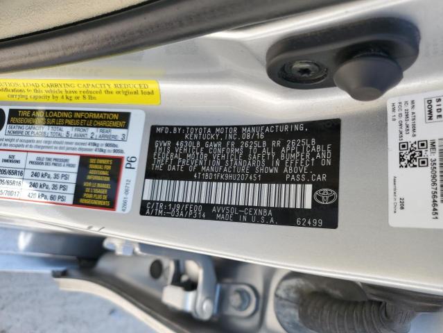 Photo 12 VIN: 4T1BD1FK9HU207451 - TOYOTA CAMRY HYBR 