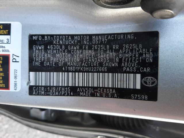 Photo 9 VIN: 4T1BD1FK9HU227666 - TOYOTA CAMRY HYBR 