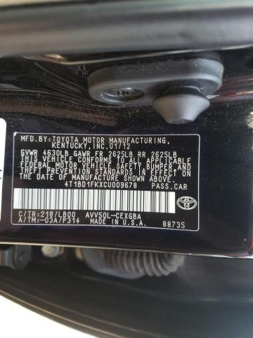 Photo 9 VIN: 4T1BD1FKXCU009678 - TOYOTA CAMRY HYBR 