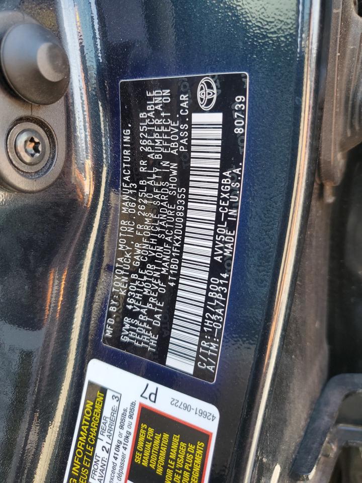 Photo 11 VIN: 4T1BD1FKXDU089355 - TOYOTA CAMRY 