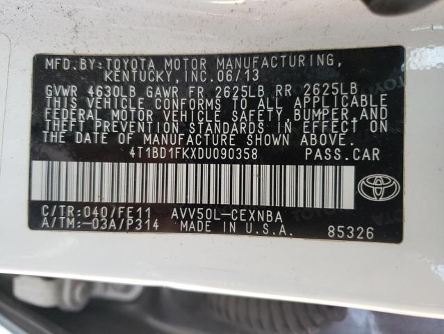 Photo 9 VIN: 4T1BD1FKXDU090358 - TOYOTA CAMRY HYBR 