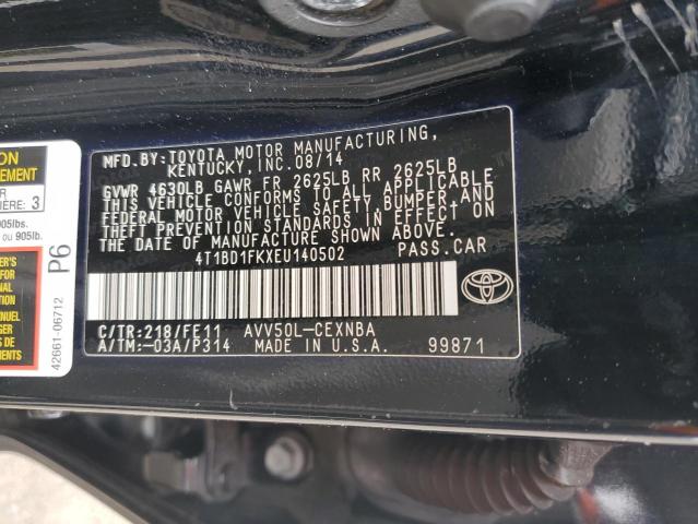 Photo 11 VIN: 4T1BD1FKXEU140502 - TOYOTA CAMRY HYBR 