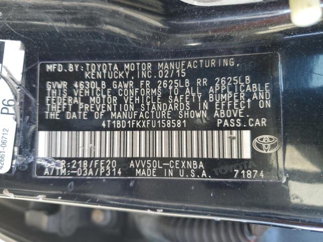 Photo 11 VIN: 4T1BD1FKXFU158581 - TOYOTA CAMRY HYBR 