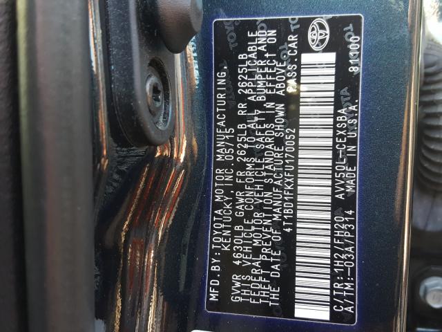 Photo 9 VIN: 4T1BD1FKXFU170052 - TOYOTA CAMRY HYBR 