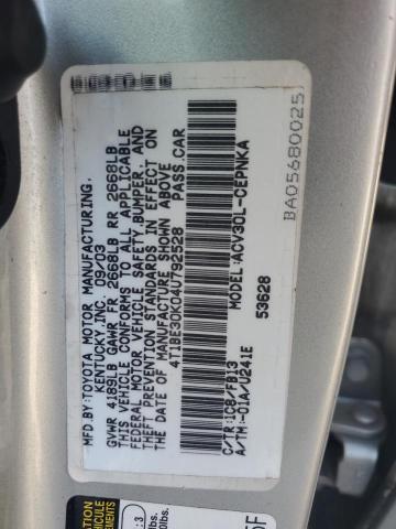 Photo 11 VIN: 4T1BE30K04U792528 - TOYOTA CAMRY 