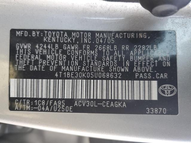 Photo 11 VIN: 4T1BE30K05U068632 - TOYOTA CAMRY 