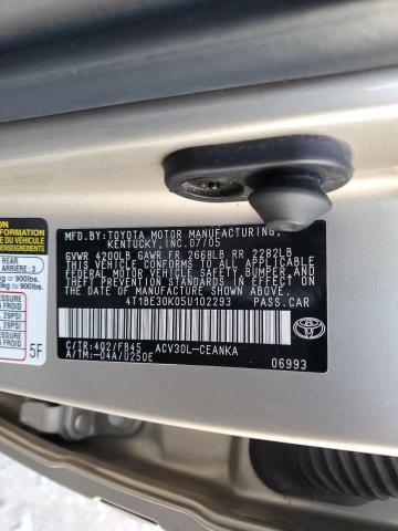 Photo 12 VIN: 4T1BE30K05U102293 - TOYOTA CAMRY 