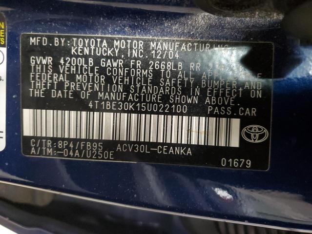 Photo 11 VIN: 4T1BE30K15U022100 - TOYOTA CAMRY 