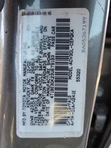 Photo 11 VIN: 4T1BE30K23U679193 - TOYOTA CAMRY LE 