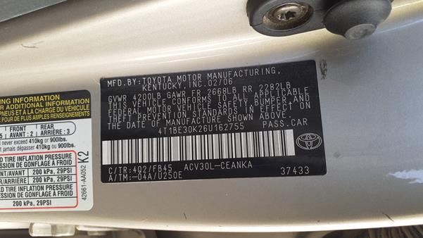 Photo 2 VIN: 4T1BE30K26U162755 - TOYOTA CAMRY 