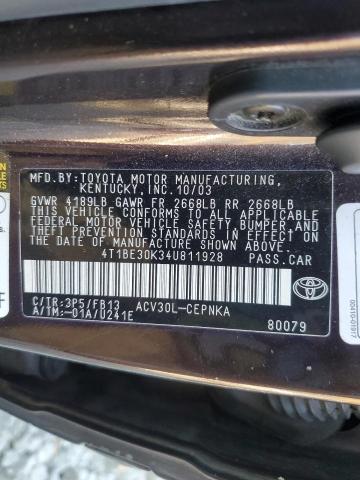 Photo 11 VIN: 4T1BE30K34U811928 - TOYOTA CAMRY LE 