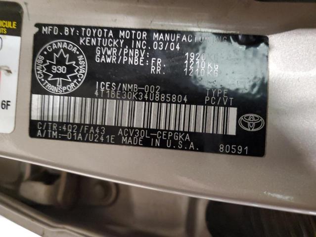 Photo 11 VIN: 4T1BE30K34U885804 - TOYOTA CAMRY 