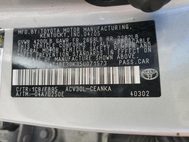 Photo 12 VIN: 4T1BE30K35U071573 - TOYOTA CAMRY 