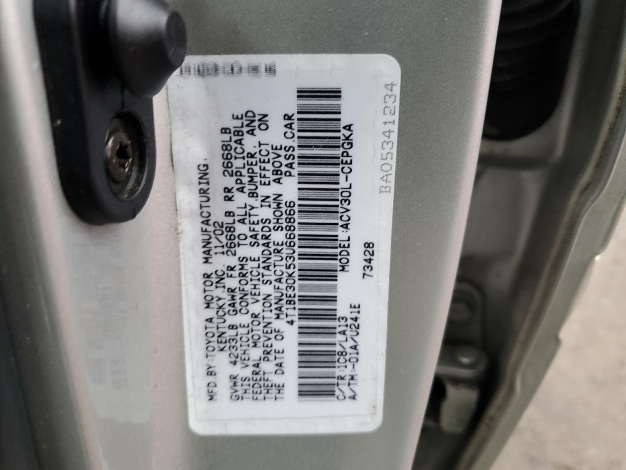 Photo 12 VIN: 4T1BE30K53U668866 - TOYOTA CAMRY 