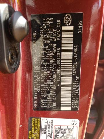 Photo 11 VIN: 4T1BE30K55U043838 - TOYOTA CAMRY LE 