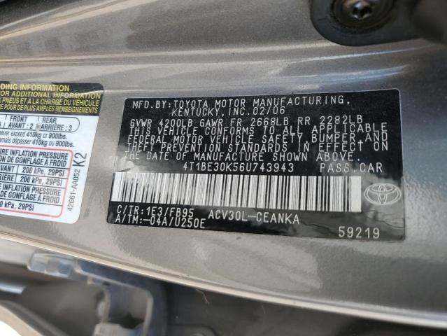 Photo 11 VIN: 4T1BE30K56U743943 - TOYOTA 02 5FD25 