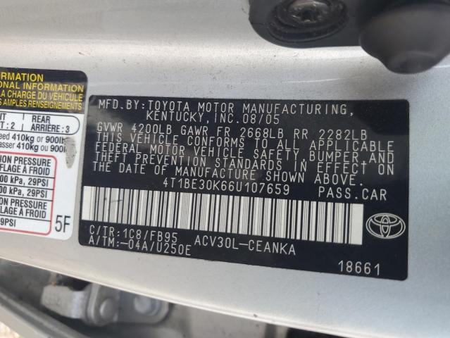 Photo 11 VIN: 4T1BE30K66U107659 - TOYOTA CAMRY 