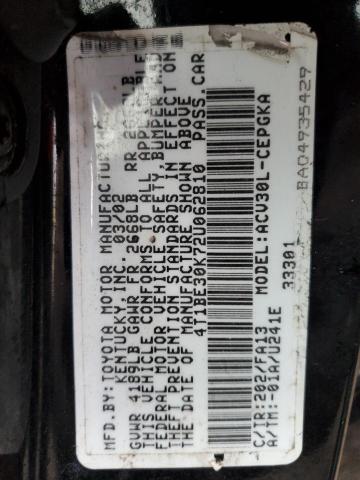 Photo 11 VIN: 4T1BE30K72U062810 - TOYOTA CAMRY LE 