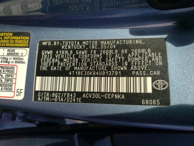 Photo 11 VIN: 4T1BE30K84U913791 - TOYOTA CAMRY 