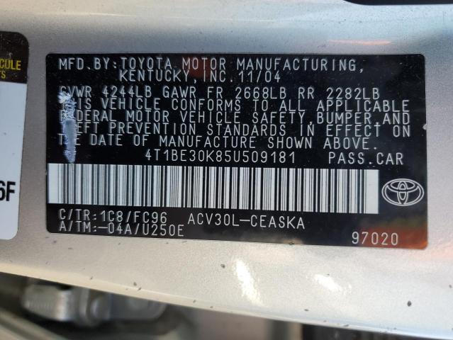 Photo 11 VIN: 4T1BE30K85U509181 - TOYOTA CAMRY LE 