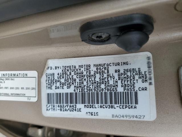 Photo 11 VIN: 4T1BE30K92U070665 - TOYOTA CAMRY 