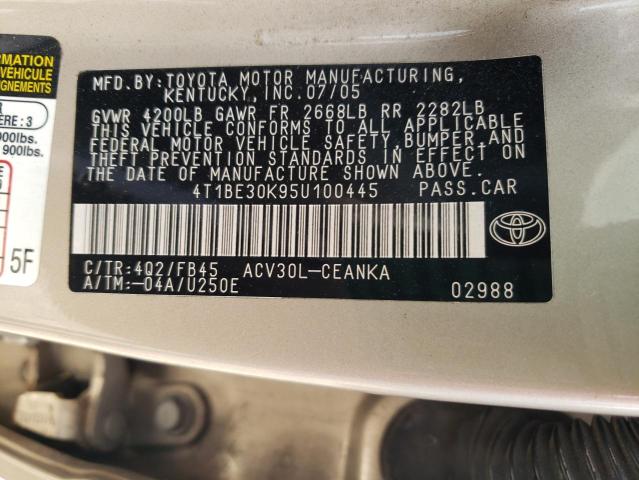 Photo 11 VIN: 4T1BE30K95U100445 - TOYOTA CAMRY LE 