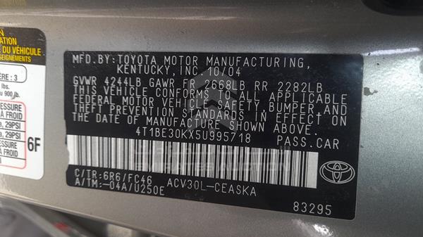 Photo 3 VIN: 4T1BE30KX5U995718 - TOYOTA CAMRY 