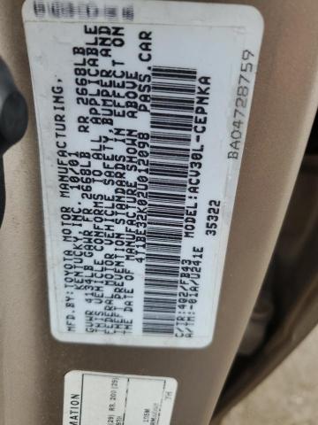 Photo 11 VIN: 4T1BE32K02U012098 - TOYOTA CAMRY LE 