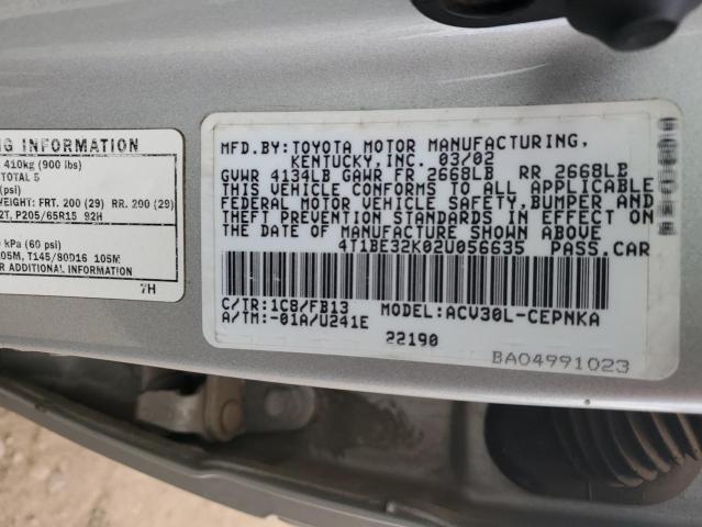 Photo 11 VIN: 4T1BE32K02U056635 - TOYOTA CAMRY 