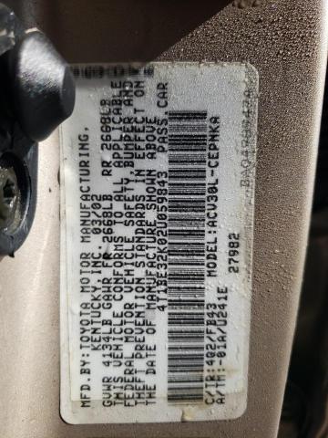 Photo 12 VIN: 4T1BE32K02U059843 - TOYOTA CAMRY LE 