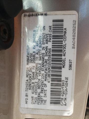 Photo 11 VIN: 4T1BE32K02U558366 - TOYOTA CAMRY 