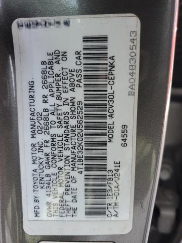 Photo 11 VIN: 4T1BE32K02U562529 - TOYOTA CAMRY 