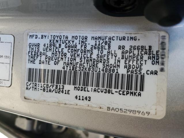 Photo 11 VIN: 4T1BE32K03U148801 - TOYOTA CAMRY 