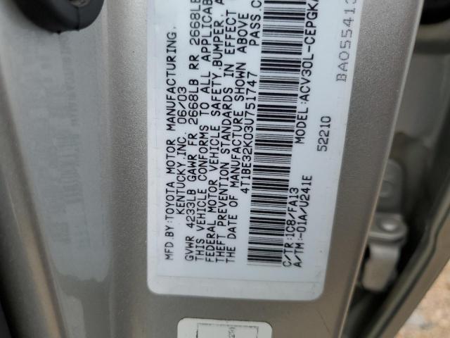 Photo 11 VIN: 4T1BE32K03U751747 - TOYOTA CAMRY LE 