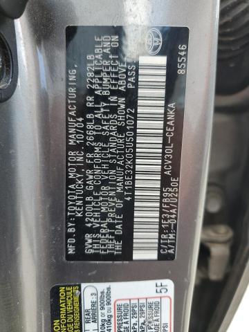 Photo 11 VIN: 4T1BE32K05U501072 - TOYOTA CAMRY 