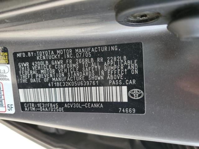 Photo 11 VIN: 4T1BE32K05U639761 - TOYOTA CAMRY 