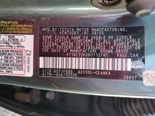 Photo 12 VIN: 4T1BE32K06U112787 - TOYOTA CAMRY LE 