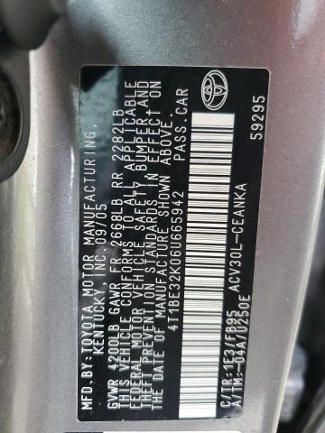 Photo 11 VIN: 4T1BE32K06U665942 - TOYOTA CAMRY LE 