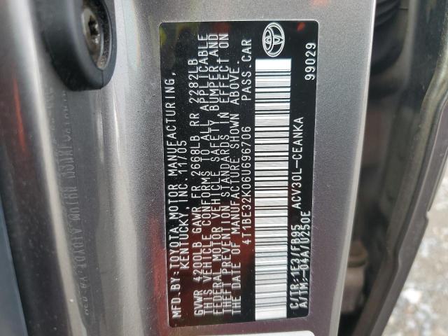 Photo 11 VIN: 4T1BE32K06U696706 - TOYOTA CAMRY LE 