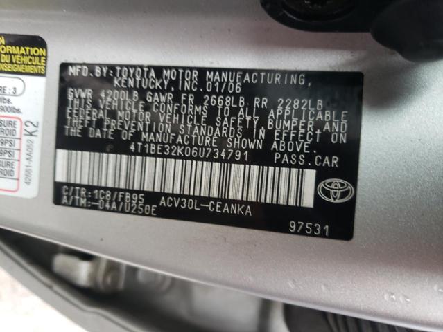 Photo 11 VIN: 4T1BE32K06U734791 - TOYOTA CAMRY 